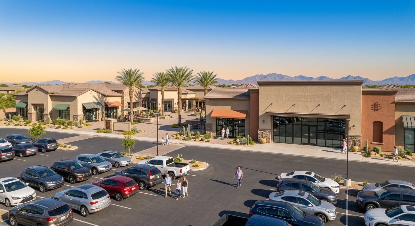 Outdoor shopping center near North Phoenix