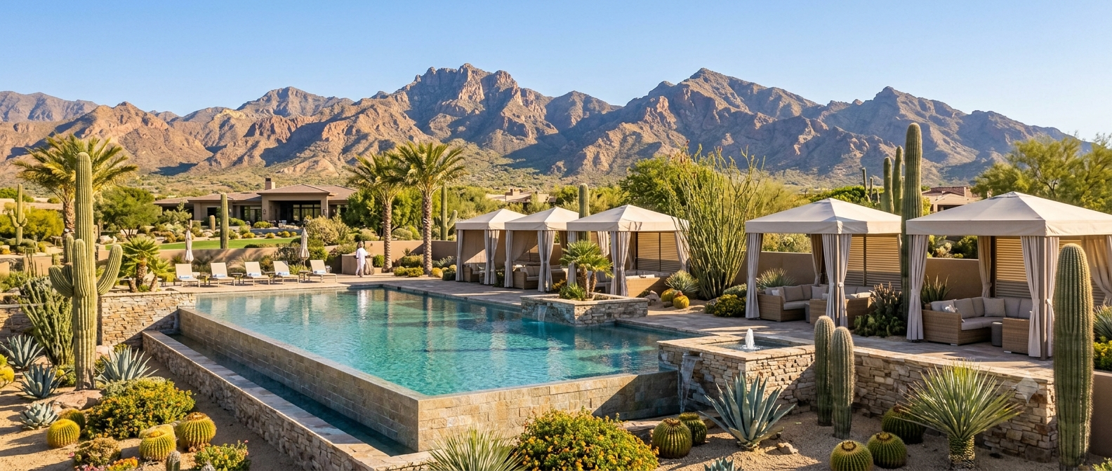 Resort pool area in Scottsdale