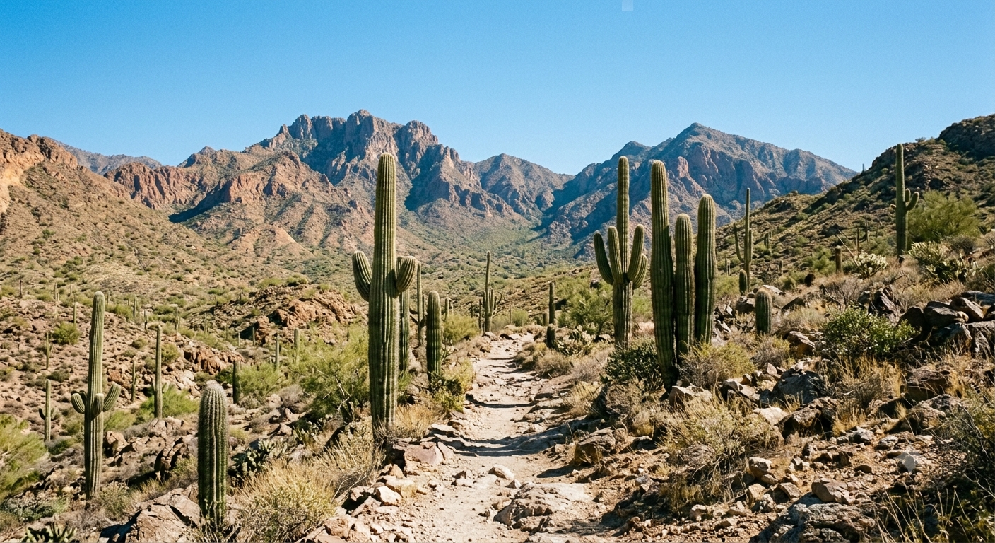 Desert hiking trail near Scottsdale