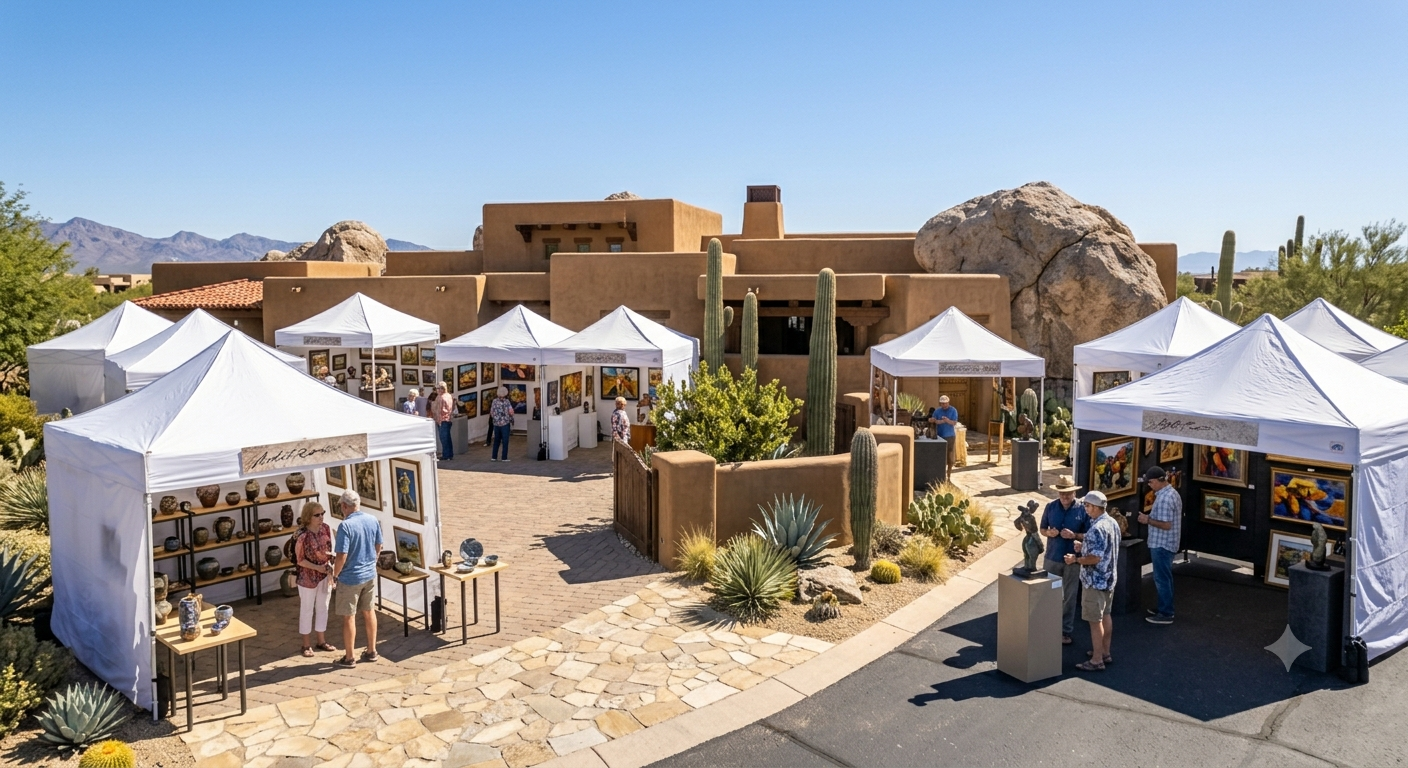 Outdoor art festival in Carefree, Arizona